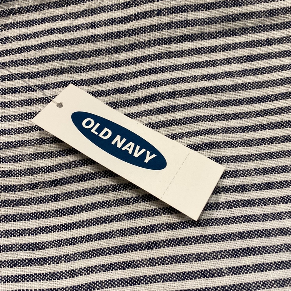 OLD NAVY Striped Waist Defined Faux Wrap Jumpsuit - Picture 9 of 13